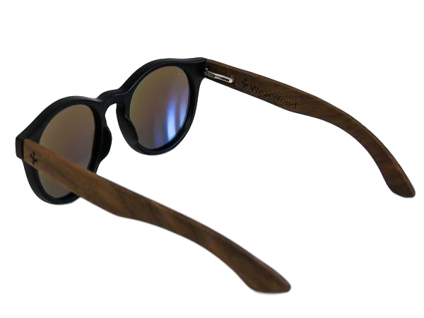 Blue Walnut Rounds Sunglasses