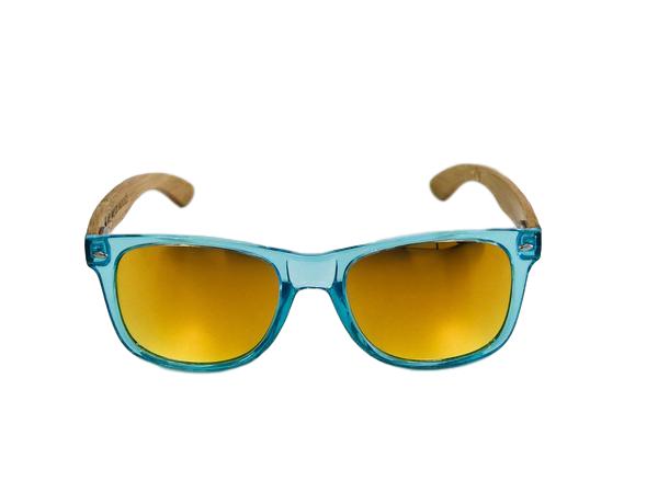 Ocean Blue Bamboo Sunglasses