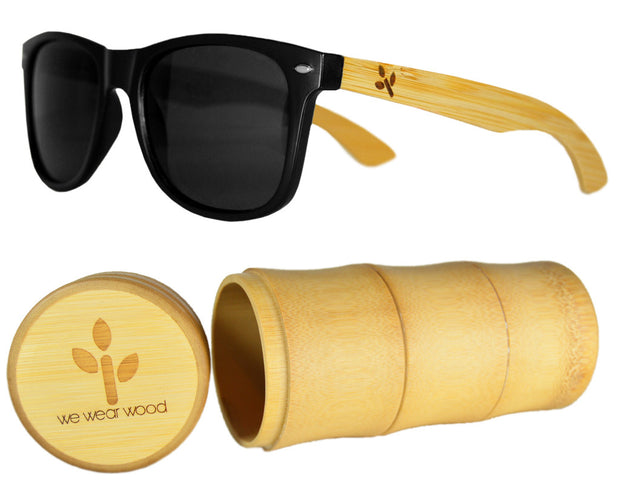 Classic Black Bamboo Sunglasses - WearWood - 1
