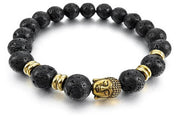 Black Lava Stone Buddha Bracelet - WearWood - 2